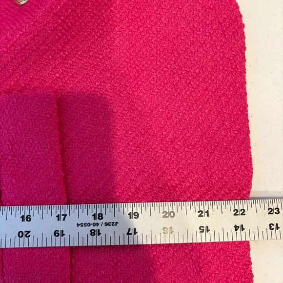 J.Crew Womens Pink Textured Tweed Blazer Size 10 Gold Button Preppy Academia